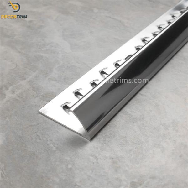 Bright Polish Silver Carpet Edge Trim Long Customized Durable Material