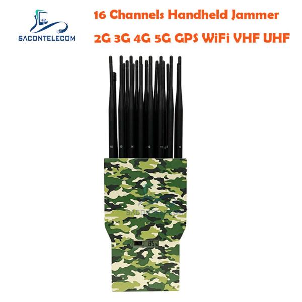 21 Bands 21W High Power Portable Signal Jammer with 30m Radius for Global
