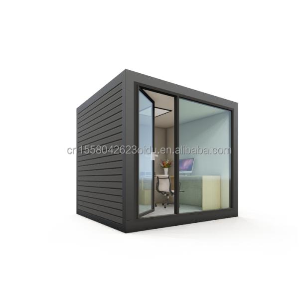 Galvanized Steel Square Tubes 10ft Modern Wooden Steel Structure Office for Commercial Space