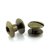 Parafusos de aço Chicago masculino e feminino para decoração de couro em cor de bronze personalizada