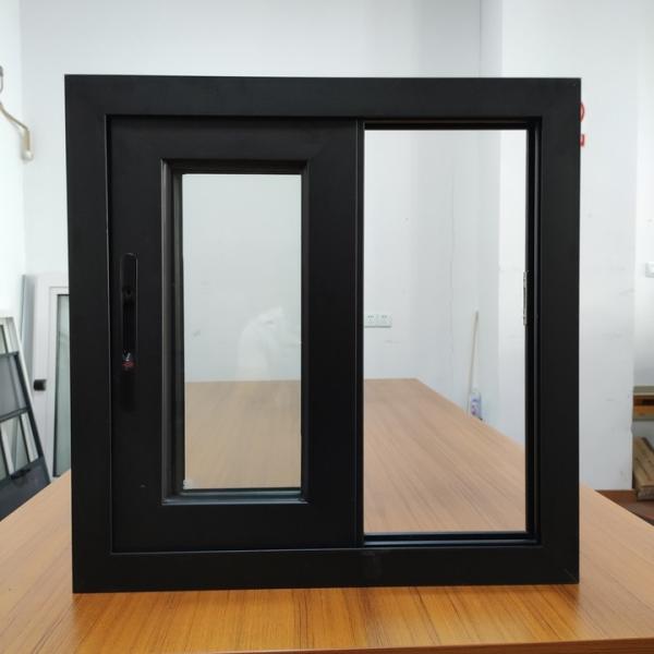 Lockable Security Aluminium Sliding Windows Double Glaze Aluminum Vertical Sliding Windows