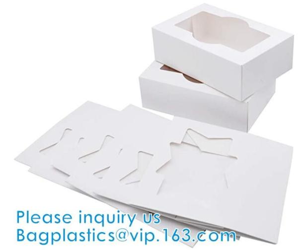 Chocolate Takeaway kraft, Christmas Cookie Bakery Treat Box Set With Window, Cardboard Jewelry shoulder box