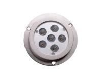 Round 6-LED IP68 Boat Transom Mount Light LED Stainless Steel Marine Underwater Lights For Boat Transom Fishing