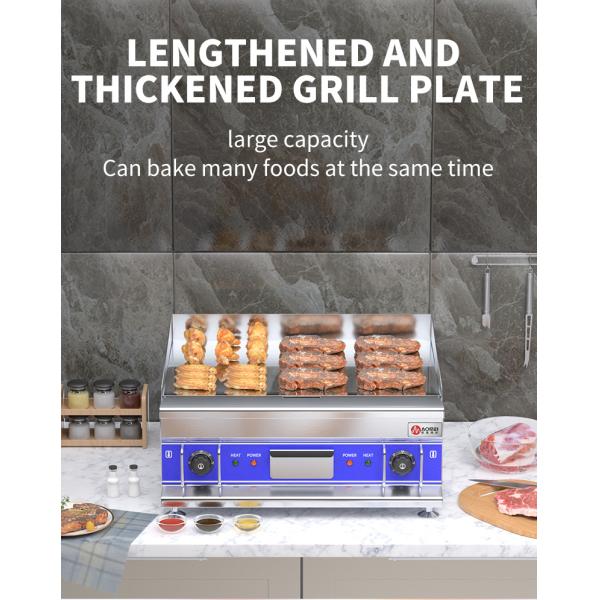 PTFE Non-Stick Material Electric Griddle for Counter Top Commercial Restaurant Kitchen