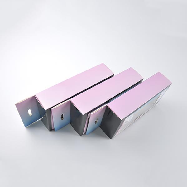 Lujo de empaquetado de empaquetado cosmético de encargo del cepillo del maquillaje de las cajas con el gancho claro de la ventana