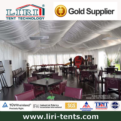 200 People Wedding Tent 10*25m With Solid Glass Wall