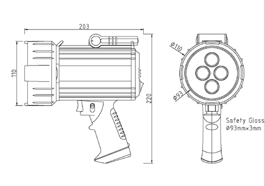 30000H привело 9va Handheld ультрафиолетовый свет, ультрафиолетовый свет HUATEC Handheld