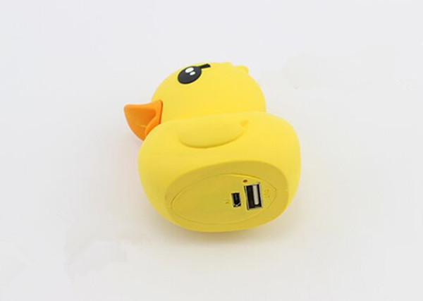 Резиновый Ducky желтый портативный банк силы губной помады, внешний заряжатель батареи 2600mAh