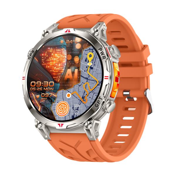 3ATM Waterproof GPS Sport Smart Watch , Fitness Tracking Smartwatch BT Call