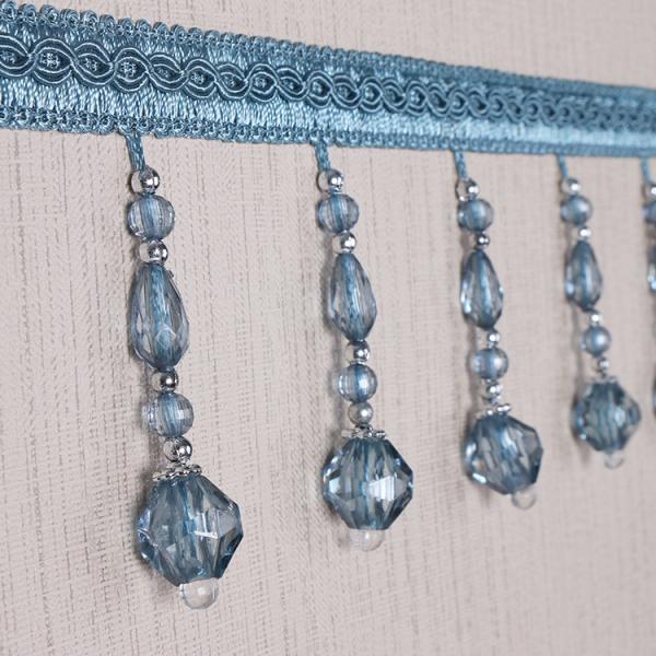 Handmade fashionable chain beads lace tassels fringes for curtain/sofa/pillow decoration
