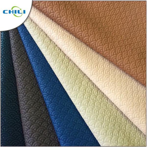 Bag Making Quilted Leather Material , Faux Leather Sheets Woven Textured