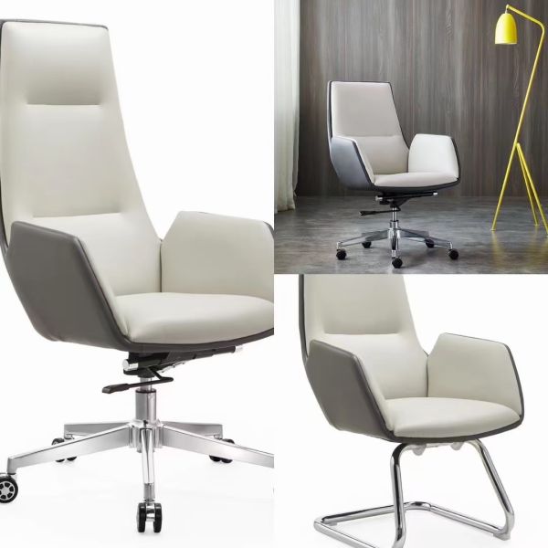 Visitor PU Leather Meeting Office Lounge Chair OEM for Conference Room