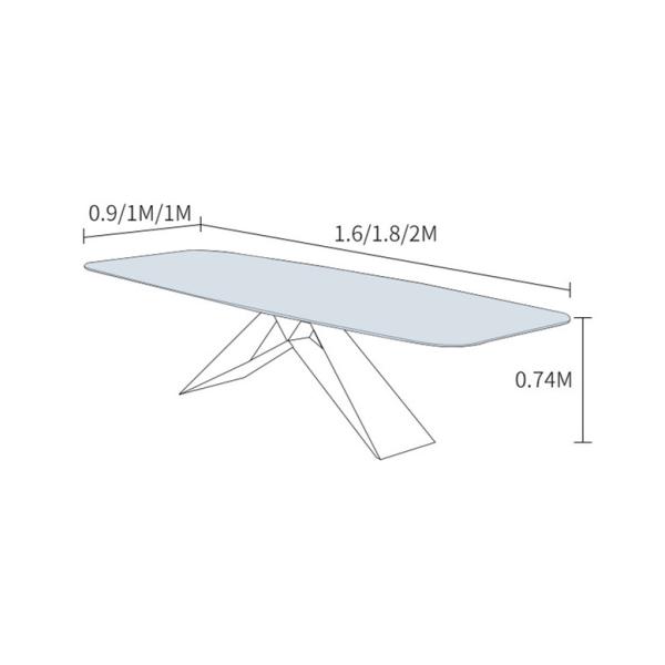 table de salle à manger de 150cm et chaises de luxe Gray Marble Dining Table Set pour 2 4 5 6