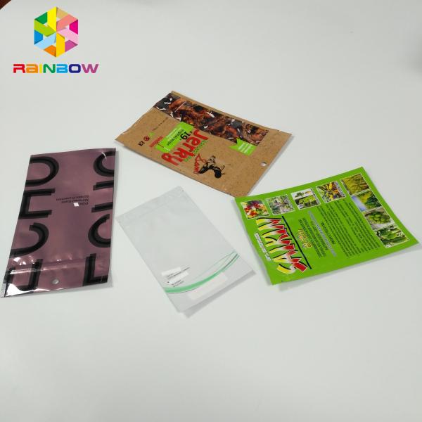 Resealable Foil Pouch Packaging Plastic Aluminum Foil Color Printing Three Side Seal