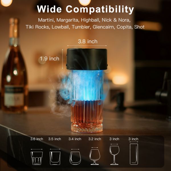 Compact and Lightweight Bar Smoker Kit with Heat-Resistant Handle for Cold and Hot Smoking