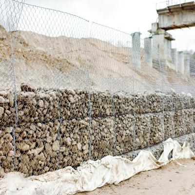 Corbeille galvanisée en gabion contre les inondations et la protection contre l'érosion