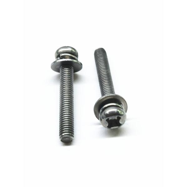 SEMS Carbon Steel Machine Screws Zinc Nickel Alloy Stainless Steel Original Color M4X16