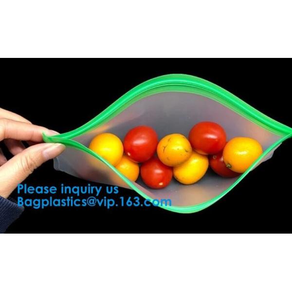 FOOD GRADE SILICONE: Strong, Thick 100% Durable Silicone Food Bags, Non-Toxic, Non-Leaching Hygienic And Reusable Food B