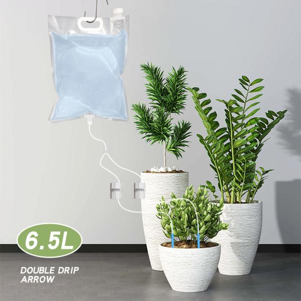 Extra Large 6500ML Drip Irrigation Bag Adjustable Flow, Self Automatic Watering System For Outdoor Gardening Plants And Flowers