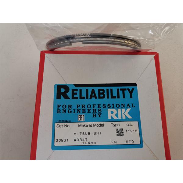 Diesel Engine 4D34T RIK Piston Rings ME997240 104mm Cylinder Diameter