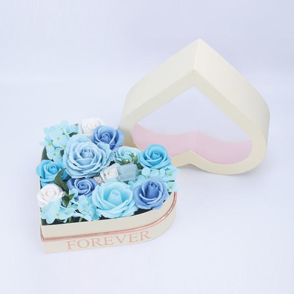 Mini double boîte en gros d'emballage de fleur de coeur de cadeaux les épousant