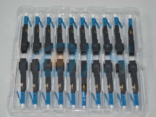 Singlemode LC / PC Optical Fiber Connectors , SM Blue House Fast Connector