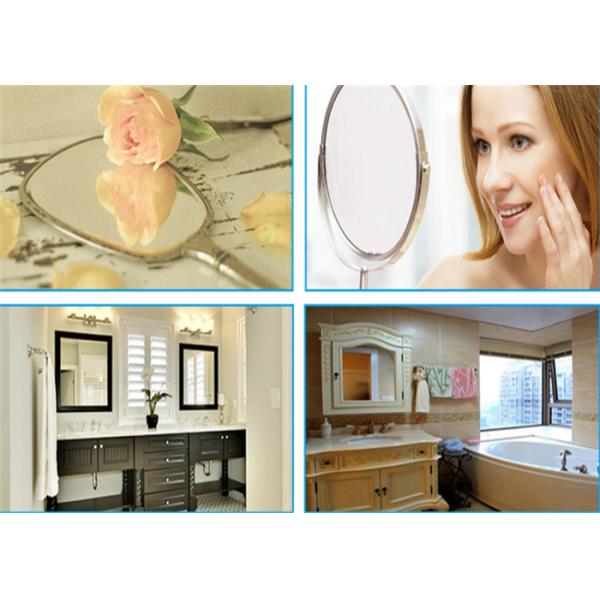 Single Coated Aluminum Mirror Glass Shape Customized For Building Decorations