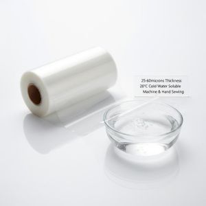 25-60microns Thickness 20°C Cold Water Soluble Transparent PVA Embroidery Film for Machine and Hand Sewing
