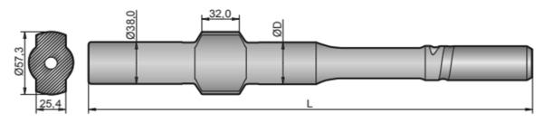 ATLAS COPCO BBC51 Drilling Rig Tools Shank Adapter