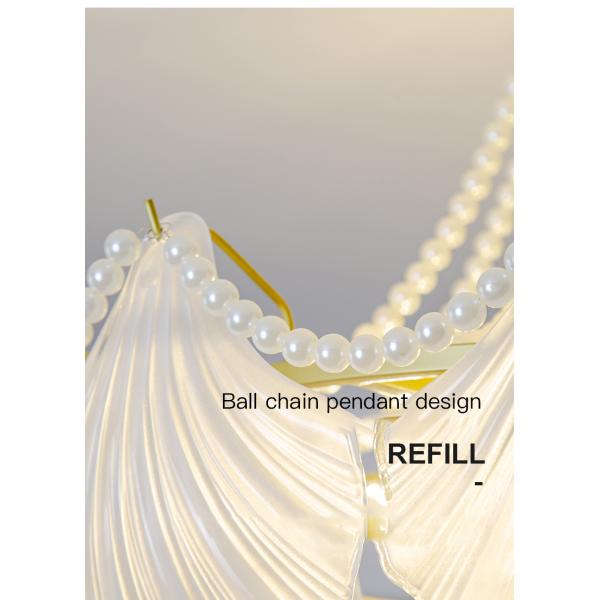 Modern Led Chandelier For Living Room Frosted Glass Luxury Shell Chandelier Lamp(WH-CY-247)