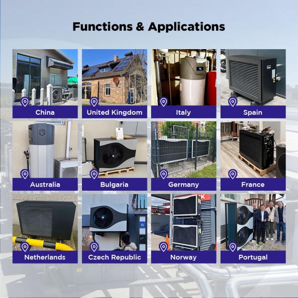 Топление инвертора дома виллы и охлаждая система SUNRAIN теплового насоса геотермическая