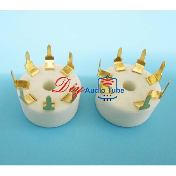 PCB Mount 7 Pin Tube Socket , Loctal Tube Sockets For 6Z4 / EC92 / EAA91