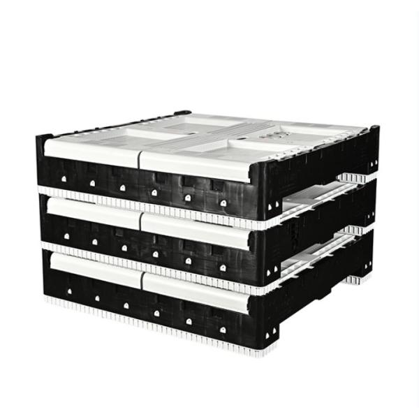 Large Folding Plastic Pallet Box for Fruit and Vegetables Varnishing Printing Handling