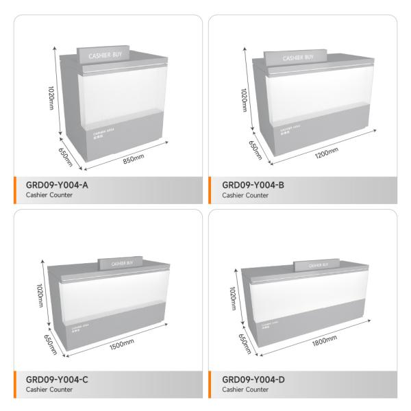 Display Showcase Grey Wooden Cash Register Iron Structure Light Box For Space-Saving Display Rack And Fashion-Forward Shop Rack