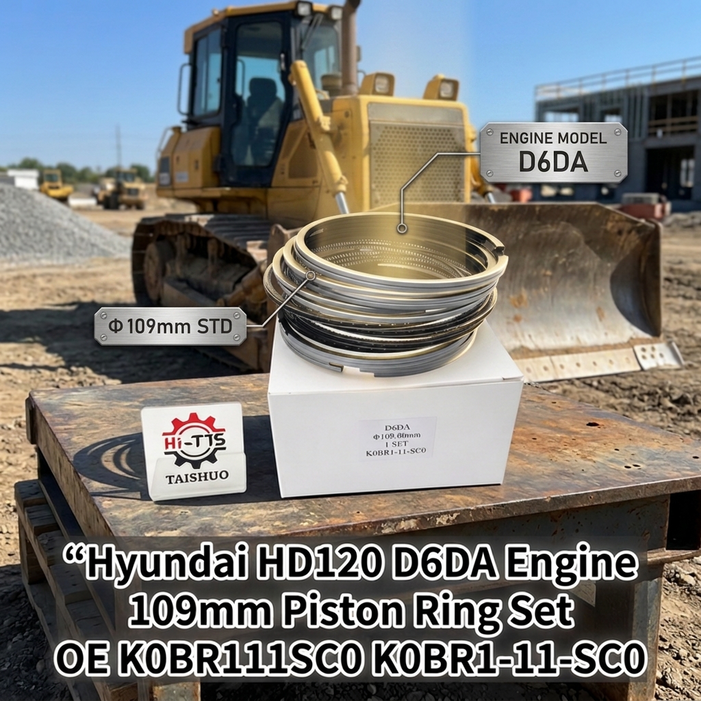 Construction Equipment 109mm D6DA OEM Standard Piston Ring Set For Hyundai HD120 Excavator Truck OE K0BR111SC0