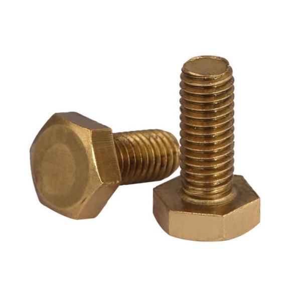 M10 Stainless Steel Brass Hex Head Bolts 6-100mm Length Grade 4.8 For Machine