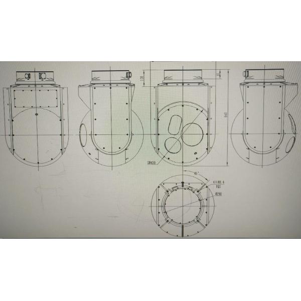 2 sistema de seguimiento óptico del cardán de AXIS 4 electro con la cámara de la luz del día de HD, la cámara termal y el telémetro del laser