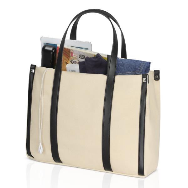 Big Size Canvas Eco Friendly Shopping Bags Short Handles Shoulder Tote 15x5x12