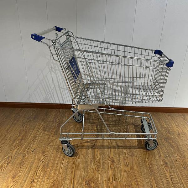 Chariot de supermarché australien de type 180L, modèle standard, divers, le plus vendu, avec plastique gris et roues de 5 pouces