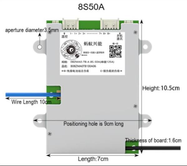 PCB Protection ANT Smart Bms Lifepo4 8s 100a For Electric Vehicle
