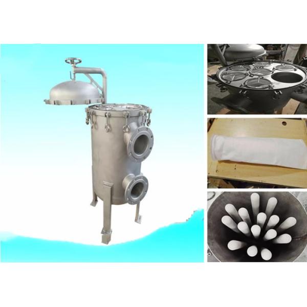 304 Stainless Steel Liquid Bag Filter Housings , Multi Bag Filter Housing
