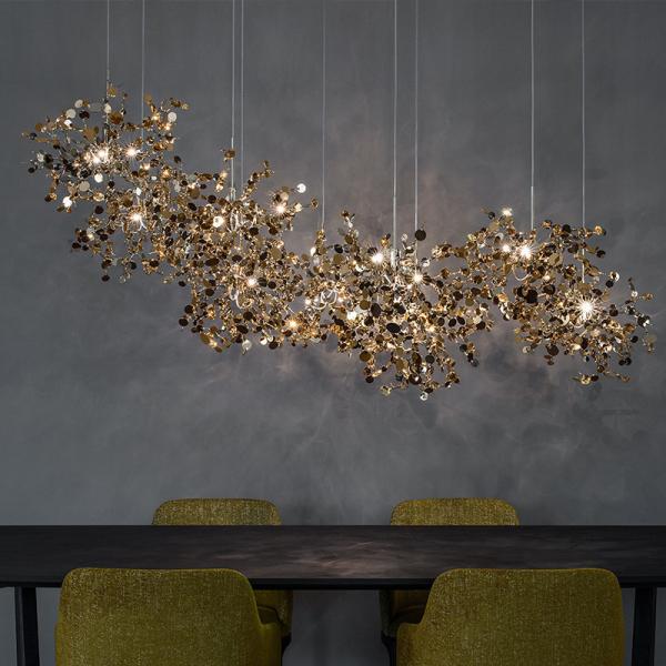 Vislumbrar a luz de teto de ramificação do candelabro de Chrome do disco personalizada