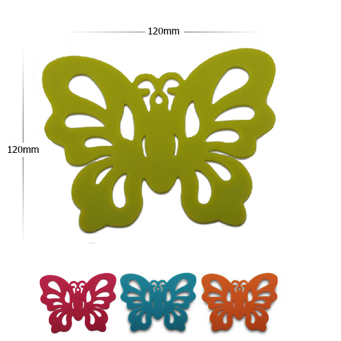 OEM FDA/LFGB Silicone Kitchen ware Heat-resistant Butterfly Shaped Silicone mat SM-011