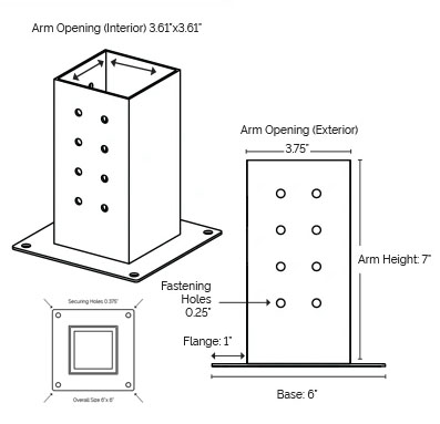 5 мм толщины пергольский столб поддержки и угловых кронштейнов дизайн