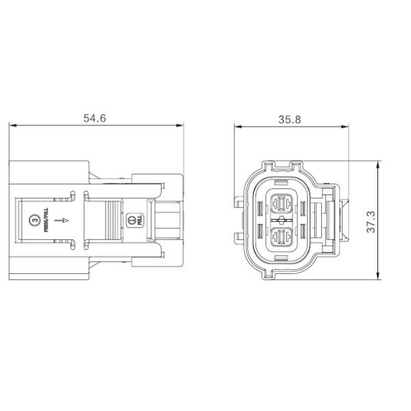 Neopower 800V 20A High-Voltage EV 2-Pin Power Connector with HVIL, 360° Shielding & IP6K9K Rating
