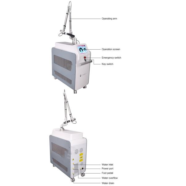 OEM машины 2000mj пикосекунды удаления татуировки лазера Nd Yag