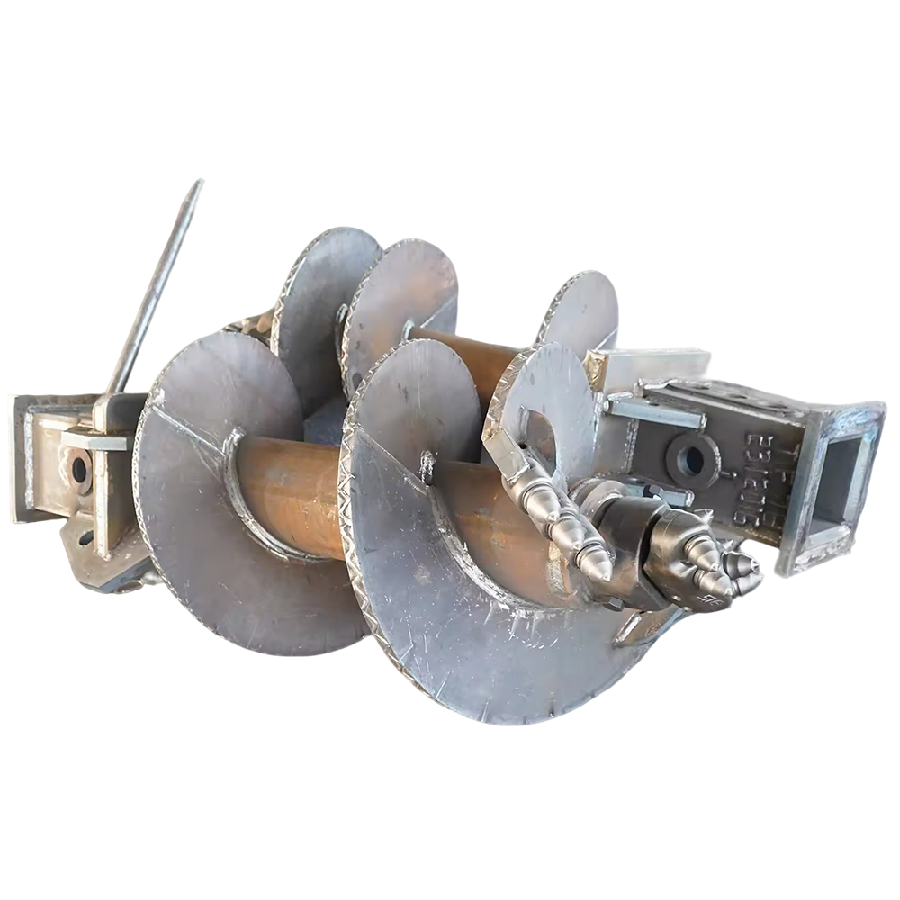 Customized Auger Drilling Rig, Auger Drilling Rig, Rotary Drilling Rig Single-Flute Straight Auger Bit (Toothed) For construction in clay layers, highly weathered layers, and gravel layers