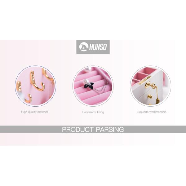 Tiered Jewellery Keeping Box , Lockable Tabletop Jewelry Box Tower