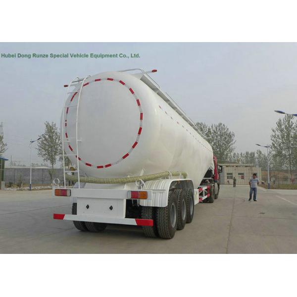 V Type Cement Hauling Trailers With Diesel Engine For Dry Powder Meterial 60 - 65 M3