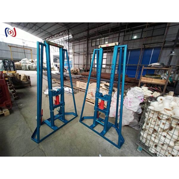 Heavy Duty Hydraulic Cable Reel Stand with 50KN Rated Load for Effortless Lifting of Large Power Cables